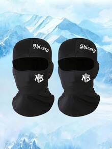 1pc Or 2pcs Unisex "GHIEGTY" Printed Balaclava Windproof Face Mask For Outdoor Travel Hiking Skiing Cycling - Multicolor - View 12
