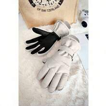 1 Pair Unisex Professional Ski Gloves, Touchscreen Warm Windproof Waterproof Cold-Proof, Lightweight Hand Warmer, Suitable For Fashionable Sports Skiing, Snowboarding, Outdoor Winter Activities, Winter Ski Gloves, Great Gift For Thanksgiving And Christmas - Multicolor - View 7