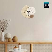 1pc 12-16 Inch Decorative Wall Clock, Battery Operated Silent Non-Ticking Stone Quartz Movement, Suitable For Home, Living Room, Bedroom, Kitchen, Office, Classroom, Back To School Room Decor, Learning Supplies, Creative Valentine's Day Gift