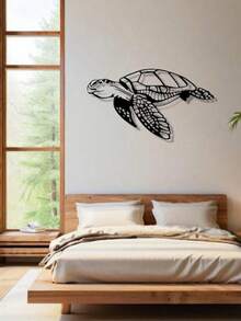 1pc Vintage Metal Sea Turtle Wall Art Decor, Coastal Decor Wall Hanging, Ocean Inspired Design, High Quality Durable Metal Art Wall Decor, Suitable For Indoor/Outdoor Wall Decoration, Home Decor, Bedroom, Living Room, Garden, Patio, Ideal Housewarming, Holiday, Birthday Gift - Multicolor - View 11