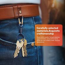 Carsun 钛合金伸缩汽车钥匙扣，简约个性钥匙扣，男女皆宜 - A - 查看 4