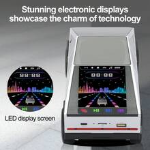 WS-580 Series New Cyberpunk Style Pickup Car Model Bluetooth Wireless Smart Speaker, 360 Degree High Definition Stereo Surround, High Definition Sound Quality, Compatible With Wireless FM TWS TF Card And USB Mode Playback, Solid State Visual Display, Hands-Free Connection Playback, Home Desktop Ornament/Model, Game Office Entertainment Auxiliary Equipment, Perfect Gift - Multicolor - View 5