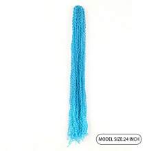 Synthetic Long Curly Zizi Braids Crochet Thin Box Braids Twist Synthetic Braiding Hair 24 Inch Freetress Crochet Braid Locs - Multicolor - View 4