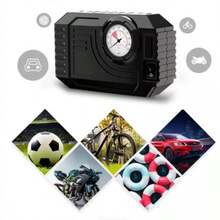 Compresor de Aire Portatil 12V para Auto Manometro Analogico y Diseño Compacto Negro - Cableado - Ver 4