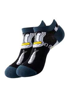 4 Pairs Of Unisex Underwater Creature-Themed Boat Socks - Cute Design (Shark/Fish Patterns), Playful Novelty Socks For Daily Casual Wear, Ideal Gift For Marine Life Lovers, Year-Round Fashion Leisure Socks - Multicolor - View 12