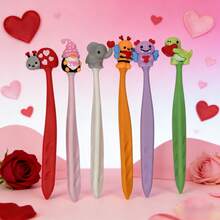 12片/24片卡通动物和心形超大橡皮擦，高品质，清洁无残留，适合学生、课堂奖励、节日、礼品、办公用品 - 動物愛心系列橡皮隨機發 - 查看 3