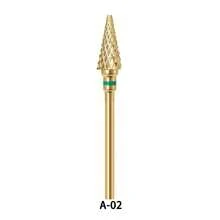 1pc Gold Tungsten Carbide Nail Polishing Drill Bit, For Nail Removal And Buffing, Nail Art Manicure In Home Or Salon - Gold - View 12