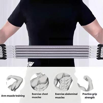 Set di allenamento per il rafforzamento delle braccia, bande di resistenza per i muscoli del petto, trainer per la forza delle braccia, dispositivo per il potenziamento della presa, corda per saltare, attrezzatura per esercizi di fitness, attrezzatura per l'allenamento di forza