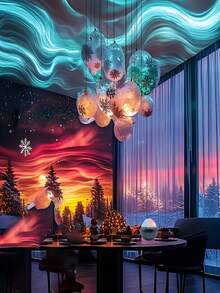 1 đèn chiếu bầu trời sao Aurora, đèn ngủ LED chiếu hình ảnh có điều khiển từ xa, cấp nguồn bằng USB, thích hợp cho tiệc tùng, phòng ngủ, sân khấu, nhà cửa, sinh nhật, ngày Valentine, trang trí phòng, đám cưới. - Nhiều màu - Xem 10