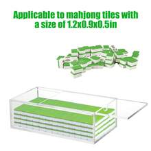 1pc Mahjong Case, Empty Acrylic Mahjong Case Mahjong Storage Box For Tiles Transparent Mahjong Tile Display Box For Standard Sized Mahjong Tiles Accessories Supplies