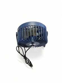 1个深蓝色ABS迷你桌面电风扇，静音USB桌面办公风扇，循环风扇 - 藏蓝色 - 查看 11