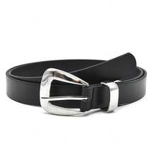 个性嘻哈腰带，时尚INS风搭配牛仔裤，女士黑色腰带 - A - 查看 3