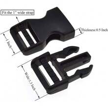 Quick Release Buckles Heavy Duty Plastic Snap Clips For Nylon Straps No Sewing Adjustable Side Buckle Replacement - 1 - View 3