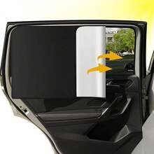 2/4pcs New Summer Car Sun Shade, Strong Magnetic Full Blackout Sunshade, Magnetic Adsorption Non-Transparent Sun Visor, Car Accessories - A - View 5