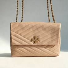Tory Burch Kira Chevron Double T Logo Crossbody Bag 90446 - Pink - View 3