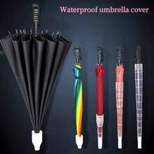1pc Waterproof Plastic Umbrella Covers - Transparent, Portable & Durable For Indoor/Outdoor Use - Multicolor - View 5