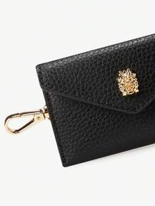 Michael Kors 女士RFID屏蔽皮革卡包钱包钥匙扣 - 黑色 - 查看 5