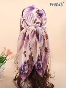 1 chiếc khăn choàng nữ màu trơn nhăn 90cm, khăn bandana & khăn vuông, phụ kiện tóc, băng đô, khăn trùm đầu, phụ kiện thời trang, áo abaya, thích hợp cho bãi biển, kỳ nghỉ và cuộc sống hàng ngày, giúp tôn lên phong cách của bạn. - Nhiều màu - Xem 5