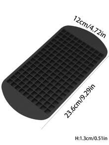 1pc Silicone Ice Tray, 160 Grid Mini Ice Cube Crushed Ice Smoothie Mold, Easy To Demould, Red, Black And Blue Optional - Multicolor - View 11