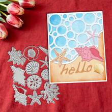 Creative Marine Animals Cutting Dies, DIY Scrapbooking Album And Embossing Stencil, Greeting Card Making Tool, Card Paper Cutting Crafts ,Gift Card Making Template Die Cuts. - Silver - View 5