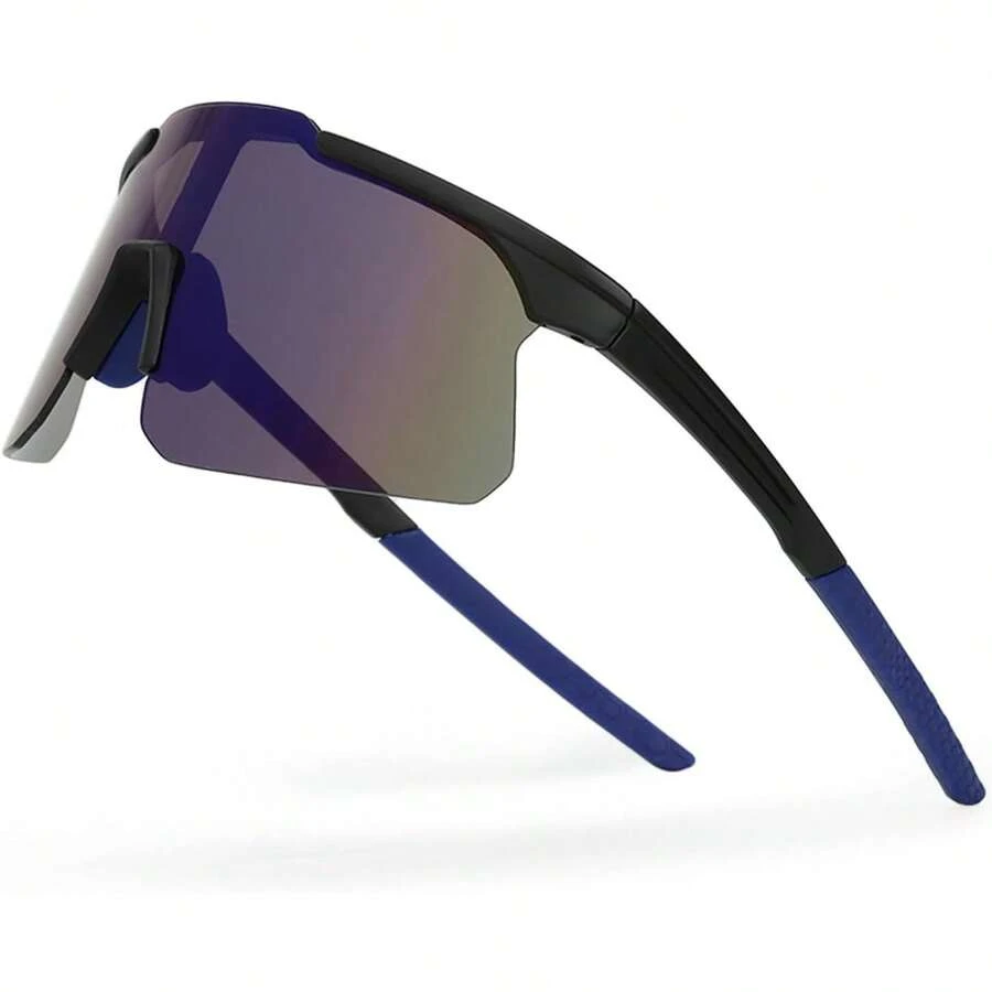 Gafas de sol de ciclismo para hombres y mujeres, gafas de sol deportivas UV400 para béisbol, correr, pescar, conducir, bicicleta, ligeras Tr90 - Marco rosa con lente naranja - Ver 1