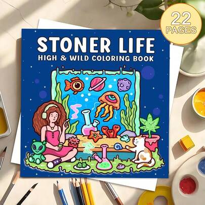 The Whimsical Little World In Colored Pens,(22-Page Thick Paper Upgraded Version) A Coloring Book Specially Designed For Women, With Bright Colors, Stress-Relieving, Suitable For Markers, For Teenagers, Featuring Fantasy And Eerie Elements. Ideal For Valentine's Day, Birthdays And Other Festivals. It's A Great Gift For Halloween, Back-To-School, For Adults, Christmas, For Art And Craft Supplies, DIY Leisure, And Doodling.