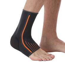 1pc Professional Ankle Support Sleeve, Provides Compression And Wrap For Ankle Joint, High Elasticity And Breathability, Suitable For Sports, Fitness, Running, Hiking, Tennis - Orange - View 2
