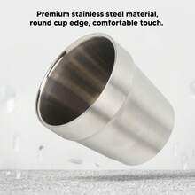 Pack Of 2 Double-Walled 180ml Stainless Steel Thermal Mugs For Camping And Hiking. - Silver - View 4