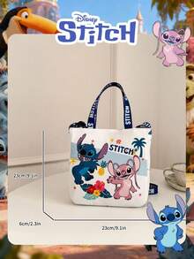 Disney 官方授权史迪奇图案女士手提包，俏皮史迪奇手提包，可爱卡通手提包，轻便可调节肩带斜挎包，适合女性/女孩/学生，日常/外出/可装手机/钱包和小件必需品 - 彩色 - 查看 4
