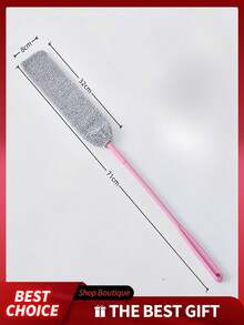 1pc Dust Brush With Extension Pole And Soft Microfiber Head, Washable, Suitable For Cleaning Furniture Bottoms - Multicolor - View 6