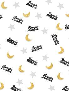 Shiny Star & Moon Confetti - Gold & Silver Glitter Paper And Foil Mix, Star & Moon Metallic Foil Confetti Tabletop Decor, Dreamy Moon And Stars Combination, For Table Decor, Party Decor, Home Decor, Room Decor, Suitable For Festivals, Birthdays, Weddings, Ramadan, Eid, Holidays, New Year And All Celebrations - Multicolor - View 14