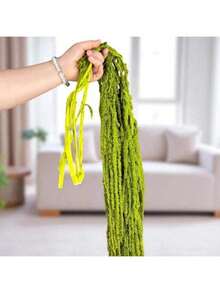 5-Piece Hanging Amaranth Bouquet Set, Preserved Flower Arrangement, Dried Flower Art, Wedding Bouquet, Hanging Floral Arrangement, Wedding Arch Decoration, Backdrop Decoration, Home Decor. - Lime Green - View 11