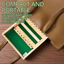 1pc Wooden Board Game, 2-Player Competition, Traditional Bar/Party/Travel/Family, Fun Math - Multicolor - View 4