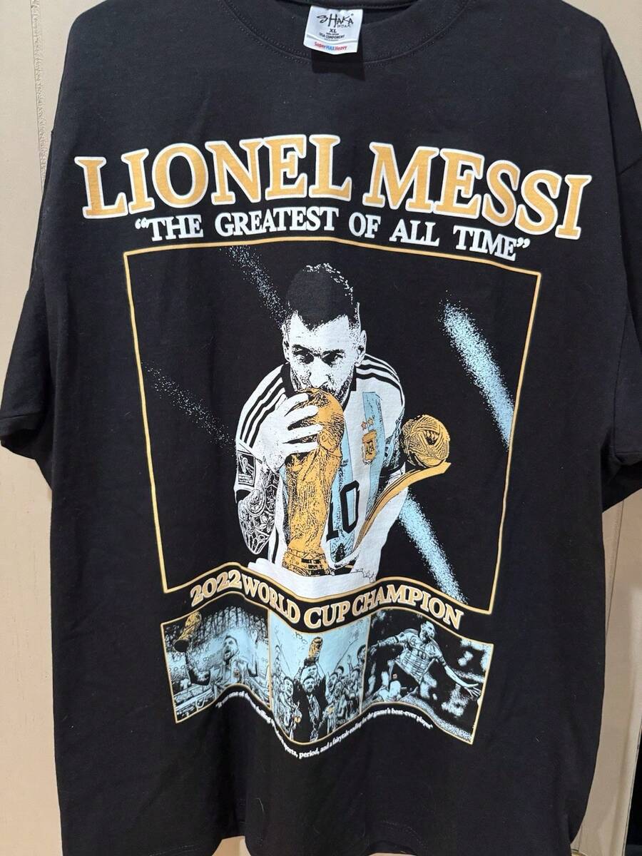 2022 World Cup Champion Lionels Messis T-Shirt Mens XL Big Graphic Soccer Rare. - màu đen - Xem 1