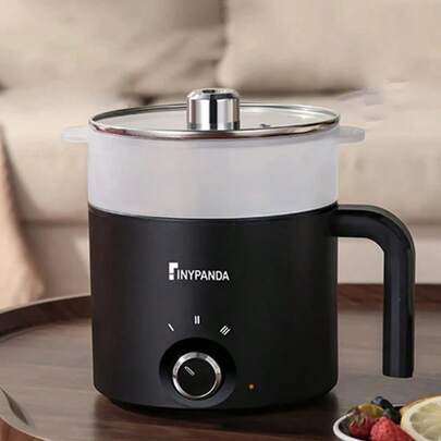 RAF 1-2 人多功能电饭煲、蒸锅和火锅，容量 1.8 升，不粘涂层，双温控，符合人体工程学的手柄，高强度 ABS 机身，适用于宿舍和办公室烹饪