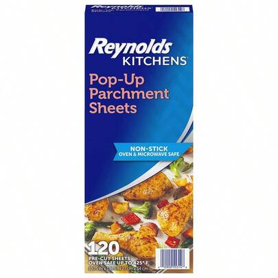 Kitchens PopUp Parchment Paper Sheets, 10.7x13.75 Inch, 120 Sheets