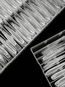 150pieces Of Extra-Long Special-Shaped Butterfly Wave Nail Crystal Light Therapy For Extending Nail Film, Paperless Tray, Multiple Sizes Of Boxed Nail Tools - Clear - View 2