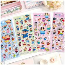 Crayon Shin-Chan Thick Soft Cute Squeeze Sound Music Diary Stickers, Adorable 3D Stickers, Cartoon Stress Relief Stickers, High-Quality Gift, Stationery Gift Stickers Loved By Boys And Girls - Multicolor - View 1