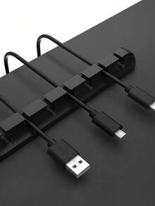 1pc Computer Headphone Cable Organizer, Bedside Desk Mobile Phone Charger Data Cable Management Clip - Multicolor - View 7