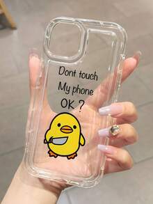 1pc Minimalist Cute Cartoon Duck Pattern Airbag Anti-Slip Soft Phone Case Compatible With IPhone 17 Pro Max, 17 Pro, 17 Air, 16 Pro Max, 16 Pro, 16 Plus, 16, 15 Pro Max, 15 Pro, 15 Plus, 15, 14 Pro Max, 14 Pro, 14 Plus, 14, 13 Pro Max, 13 Pro, 13 Mini, 13, 12 Pro Max, 12/12 Pro, 12 Mini, 11 Pro Max, 11 Pro, 11, XS Max, XR, X/XS, 7/8 Plus, 7/8 - Multicolor - View 2