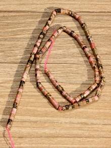 多色天然石隔珠，扁平椭圆形，非常适合制作项链、手链等首饰，DIY手工饰品。3*2毫米，约190颗。 - 彩色 - 查看 17