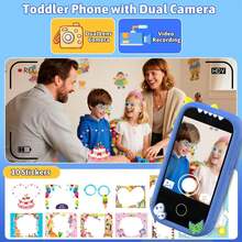 3-12 Years Old Kids Smart Phone Toy, 2.8 Inch Touch Screen, Dual Cameras For Photo & Video, Fun Educational Games, Birthday & Holiday Gift - Multicolor - View 4
