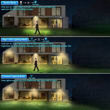 127 LED Split-Type Solar Floodlight With Remote Control Warm Light, 3 Lighting Modes, With Motion Sensor, From Dusk To Dawn, IP65, Easy Installation And Disassembly, Is An Ideal Choice For Driveways, Gardens And Paths. - Warm Light - View 4