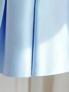 少女淺藍色無袖公主洋裝，優雅花童禮服，適用於婚禮、生日派對、舞會、正式場合、鋼琴演奏會 - 淺藍色 - 查看 3