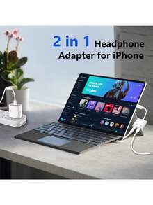 Seulliya USB-C To 3.5mm Headphone Jack And Charger Adapter, 2-In-1 Audio And Fast Charging Splitter, Compatible With Apple 17/16/15/Pro/Pro Max, Pixel And Other Devices, 1pc - White - View 5