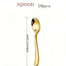 50/25/12/7pcs Gold Plastic Cutlery Set; Knives, Forks, Spoons, Suitable For 50 Guests, Cake Forks, Dessert Spoons, Salad Knives And Forks, Pasta Forks And Spoons, Reusable And Washable, Premium Tableware, Ideal For: Birthday, Wedding, Party, Family Gathering, Team Building, Outdoor BBQ, Camping, Banquet, School Supplies, Graduation Ceremony, Holiday Party And More Occasions (Full Cutlery Set, Full Kitchen Utensils Set, Cutlery, Gold Cutlery) - Gold - View 17