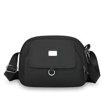 Nuevo bolso de hombro pequeño cuadrado de nailon para mujer, cartera de negocios multicapa, bolso de hombro, bolso de pecho, bolso bandolera - Negro - Ver 1