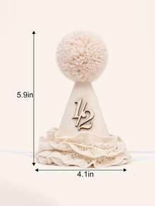 1pc Lace 1st Birthday Hat - Sweet 1st Birthday Lace Flower Crown Princess Party Tiara, 6 Months To 2 Years Old Birthday Party Photo Props, Floral Party Supplies - Multicolor - View 11