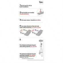 优雅白色雪花淋浴喷头套装 - 合金材质，恒温壁挂式浴室系统，带加压顶部喷淋 - 白色 - 查看 10