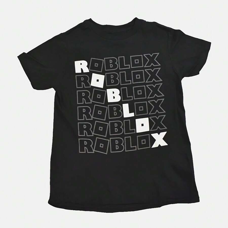 Youth Boys Stack Graphic Black Shirt NWT All - 款式6 - 查看 1